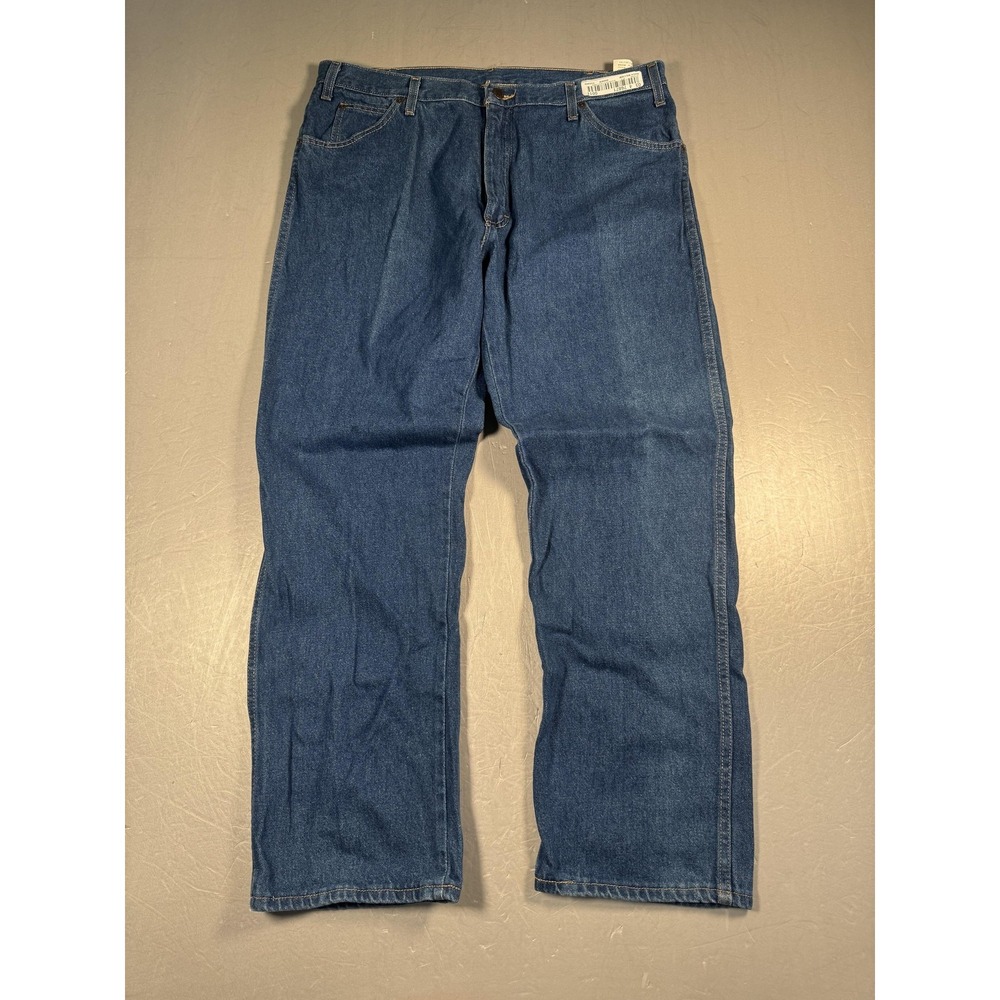 Dickies Jeans Mens 38x30 Medium Wash Denim Straight Leg 5 Pocket Workwear Blue